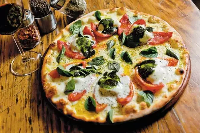 Foto do prato Pizza Burrata ao Pesto