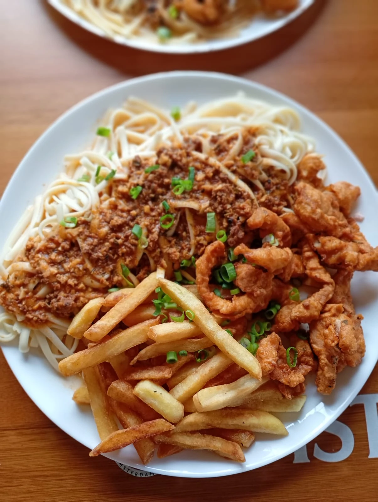 Foto do prato Linguini a bolonhesa com iscas