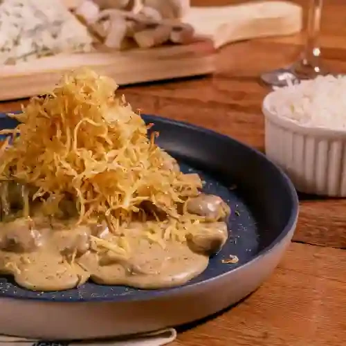Foto do prato Strogonoff de Filet Mignon e Gorgonzola